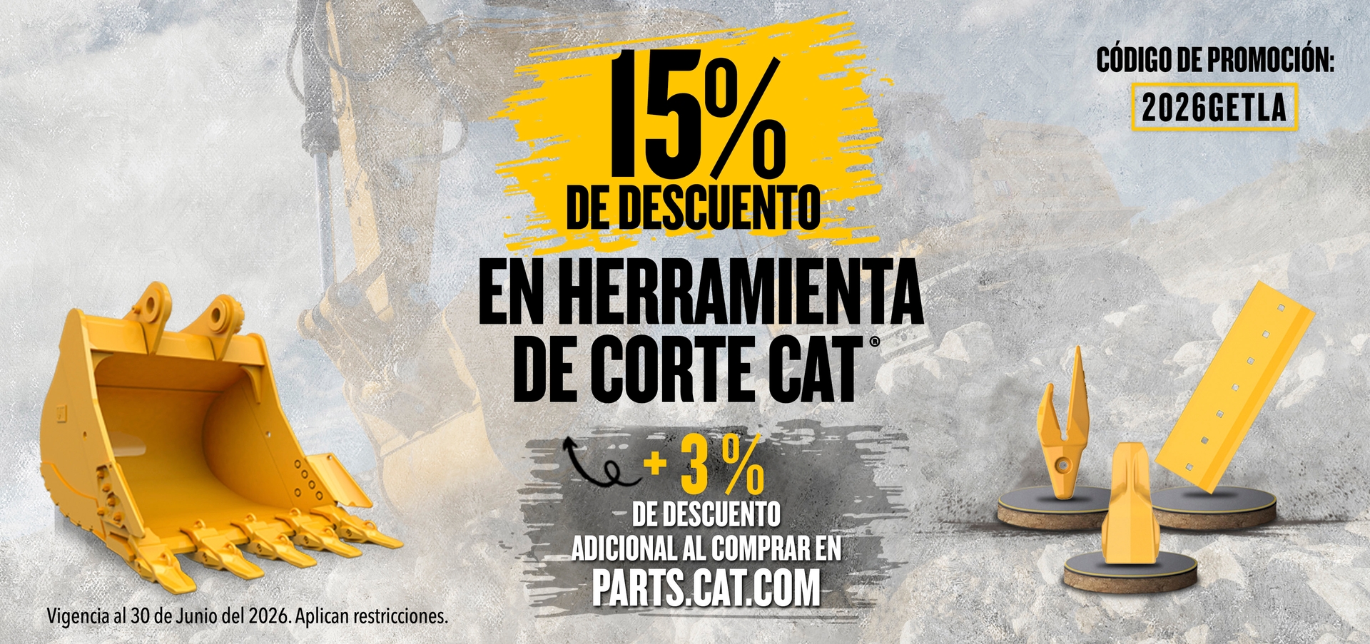 Aprovecha un 15% de descuento en Herramienta de Corte Cat
