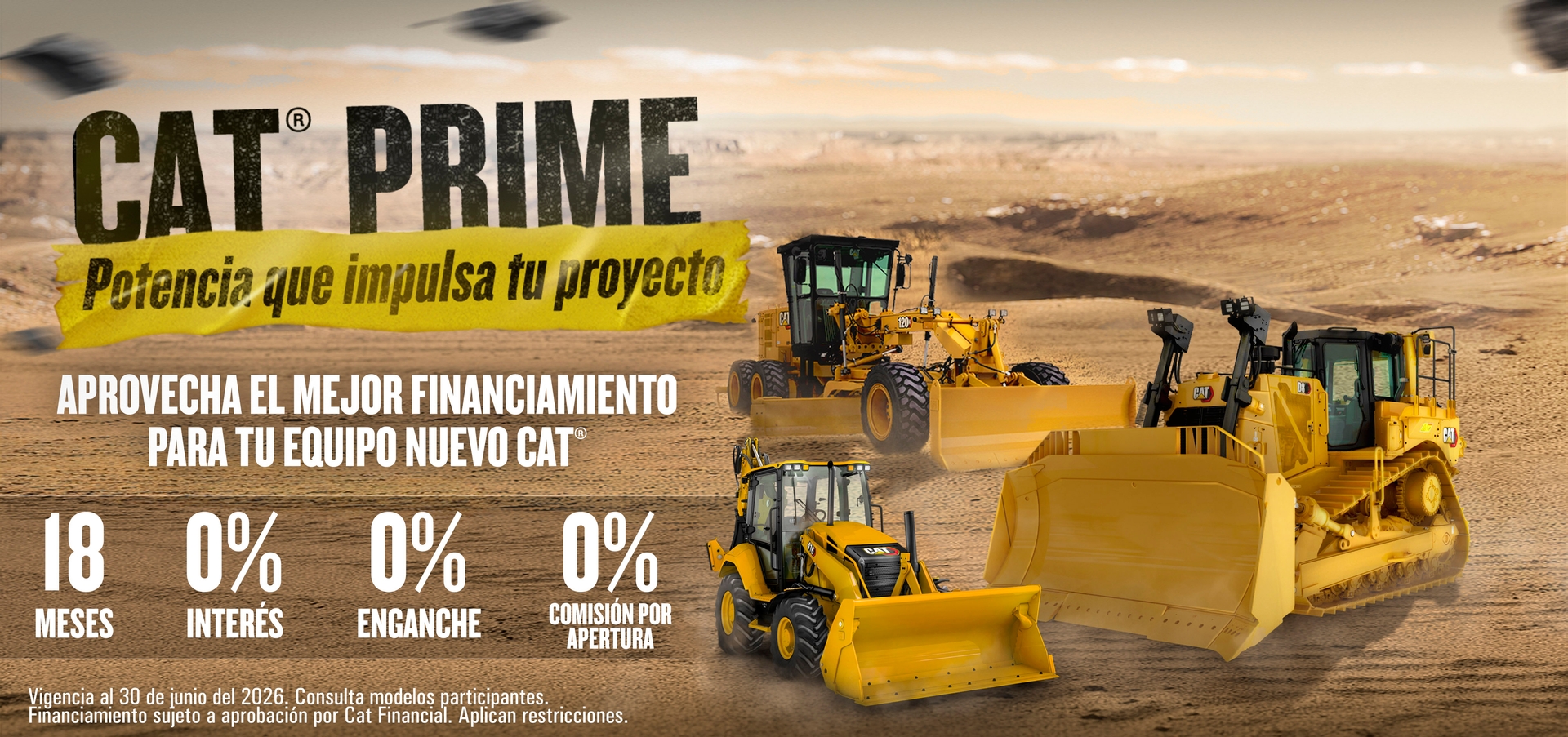 Cat Prime - Llévate tu Equipo Nuevo Cat a 18 Meses sin Intereses y 0% Enganche
