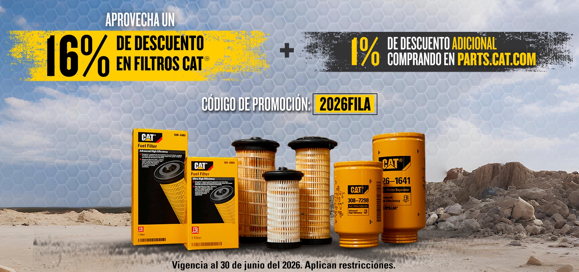 Aprovecha un 16% de descuento en Filtros Cat
