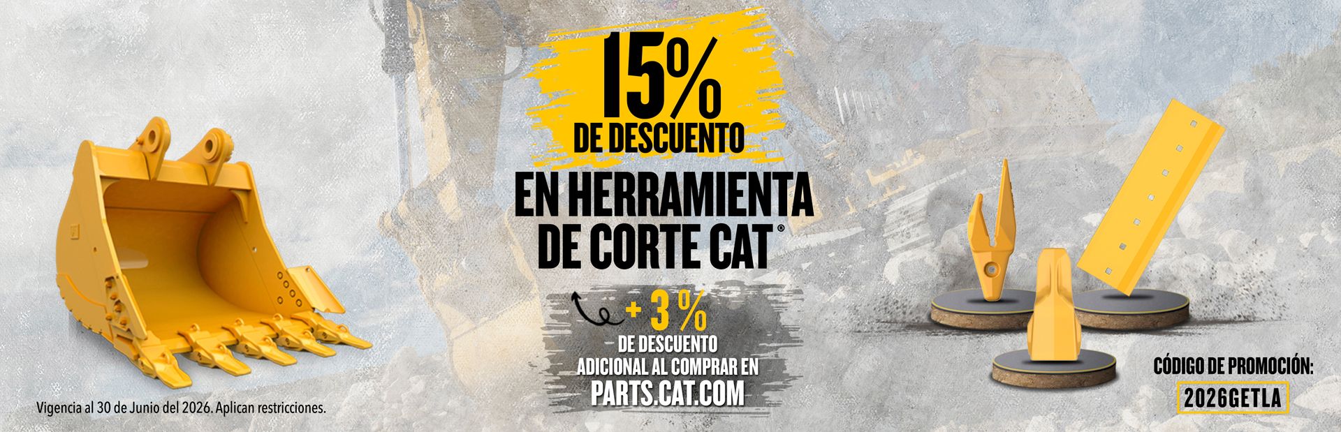 Aprovecha un 15% de descuento en Herramienta de Corte Cat