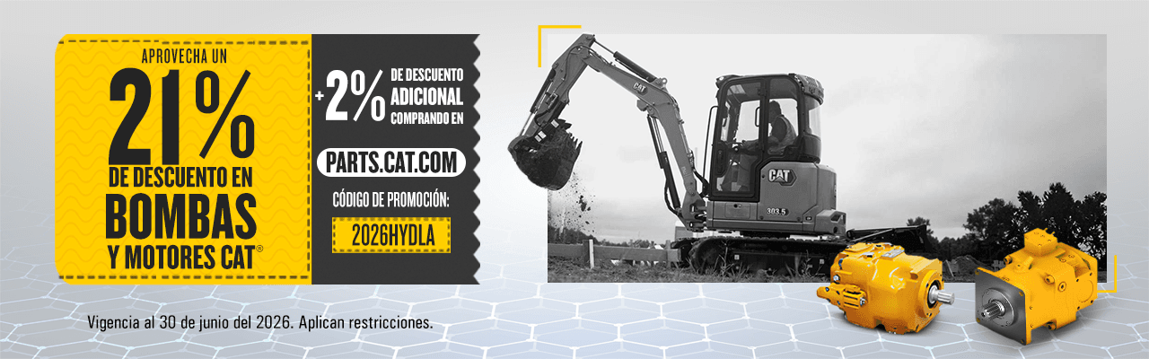 ¡Aprovecha y llévate un 21% de descuento en Bombas y Motores Hidráulicos Cat!