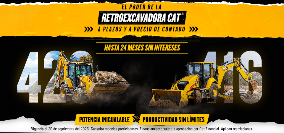 Retroexcavadoras Cat® a 24 Meses