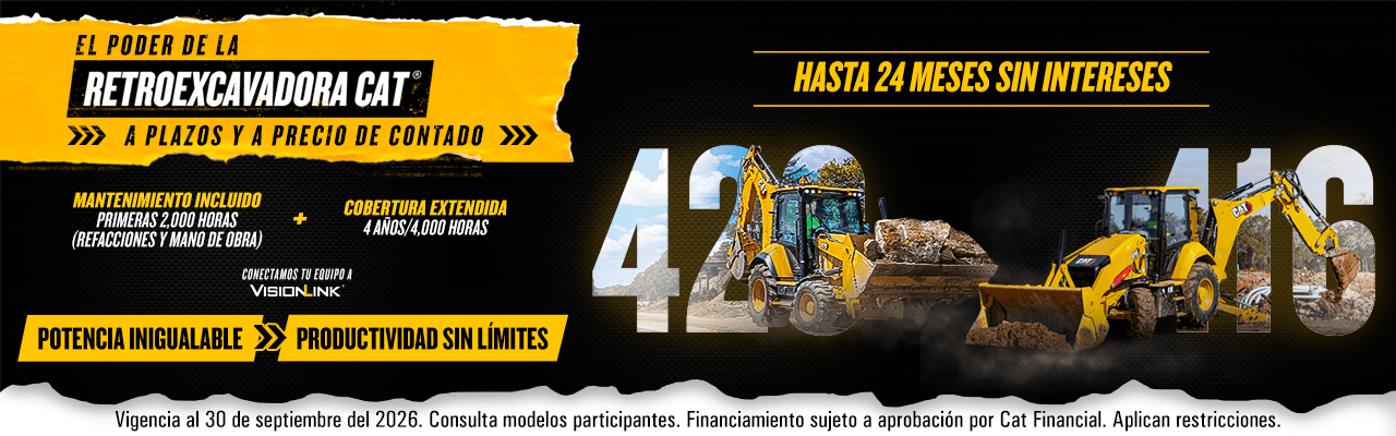 Retroexcavadoras Cat® a 24 Meses